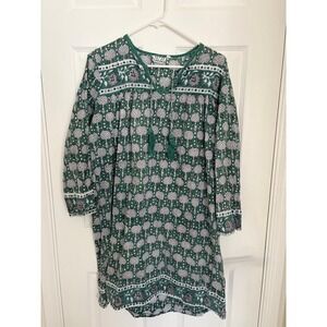 SZ Blockprints Floral Kaftan Kitty Artichokes Tasseled Tuckernuck Medium Women's